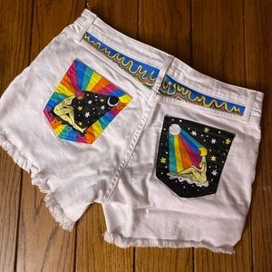 Custom just black shorts